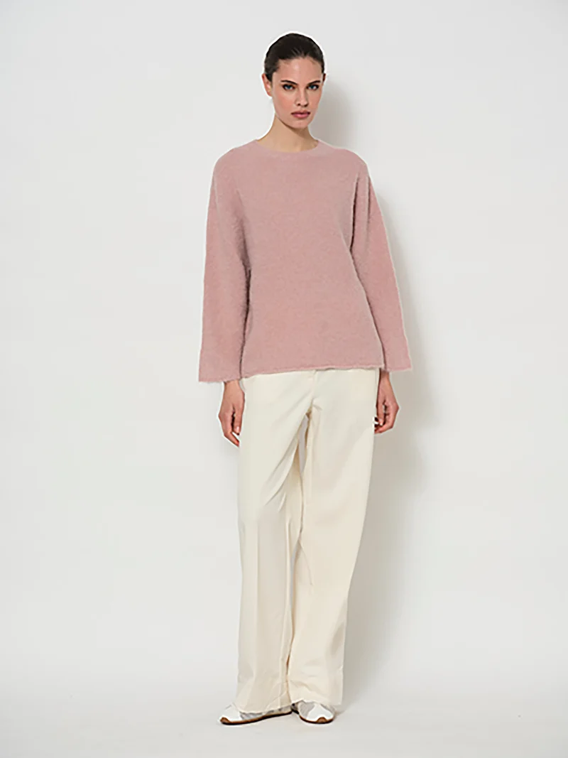 Wide Sleeve Crew Neck Sweater
