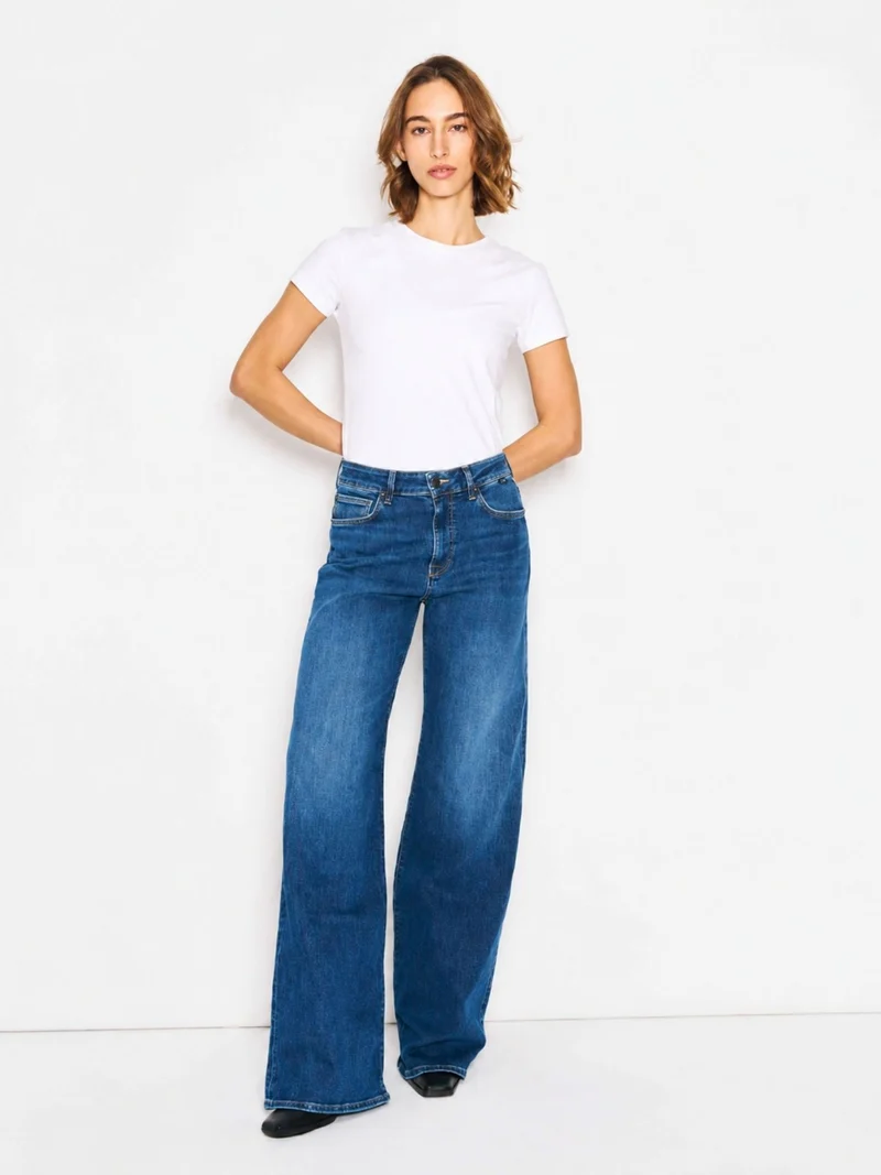 MAVI - MALIBU, High Waist, Loose Wide Leg, dark blue everyday