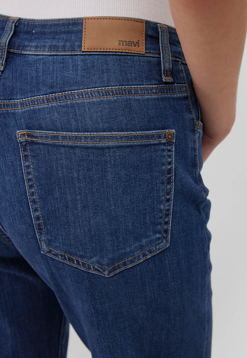 MAVI - MALIBU, High Waist, Loose Wide Leg, dark blue everyday