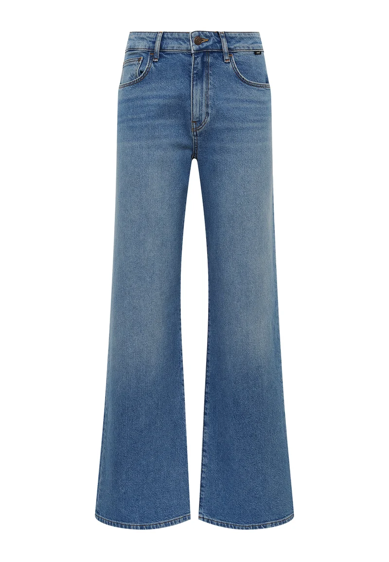 MAVI - MALIBU, High Waist, Loose Wide Leg, Mid Indigo Brushed 90s
