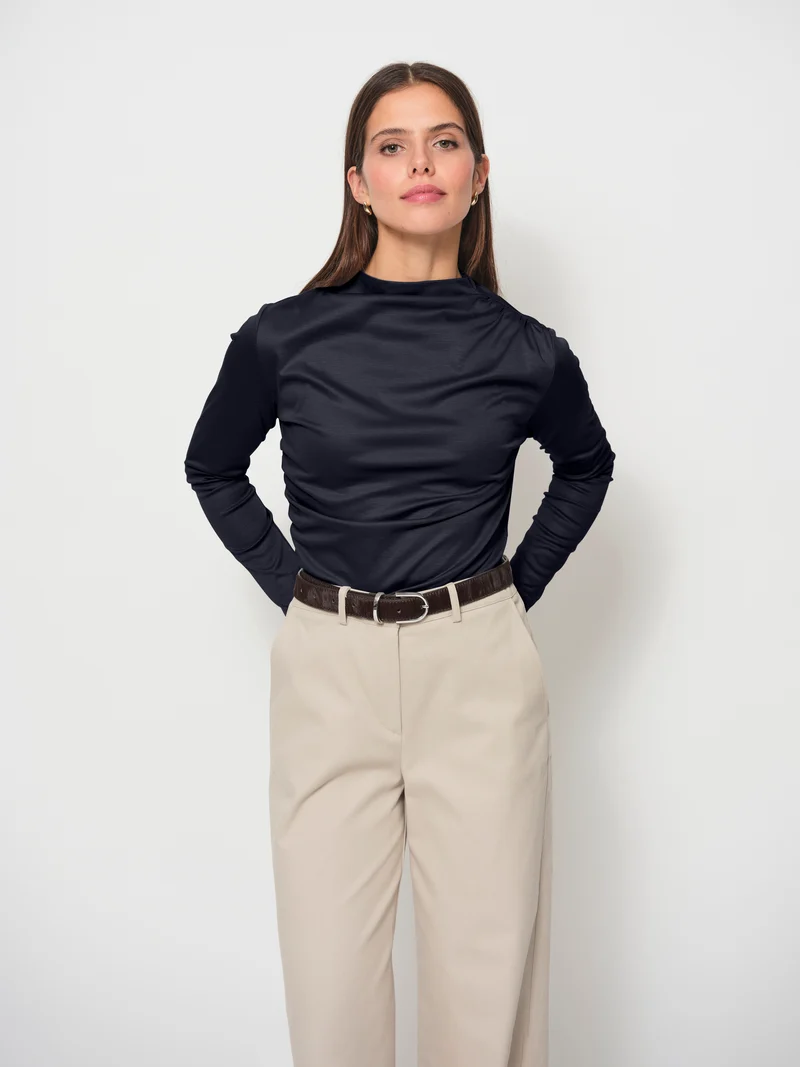 Ruched Long Sleeve Top