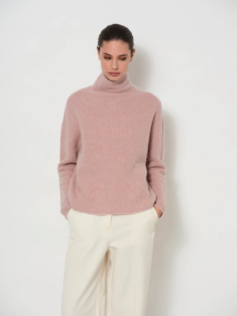 Alpaca Funnel Neck Sweater