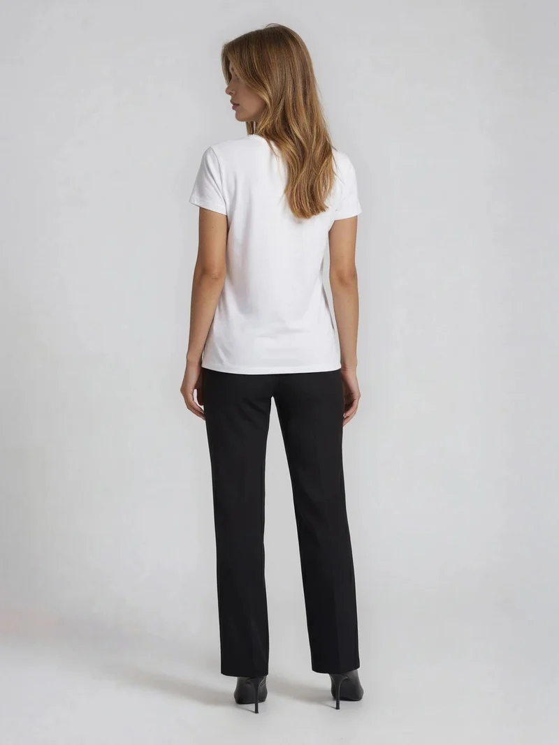 BGLVY - Damenanzughose, Straight Leg, High Waist, Black