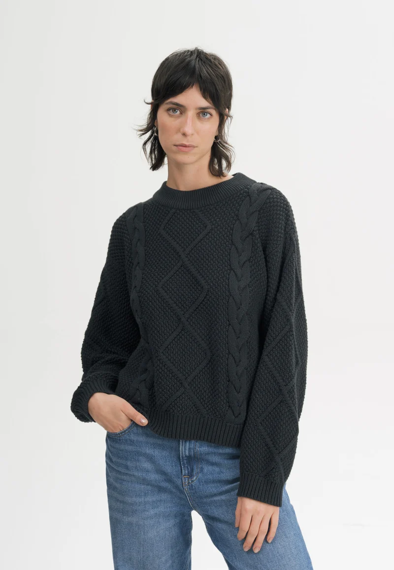Zopfmuster Strickpullover Style SAMAIRA