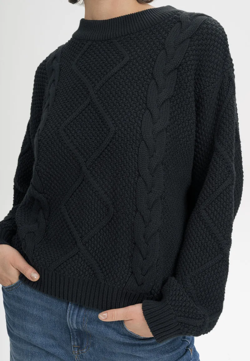 Zopfmuster Strickpullover Style SAMAIRA
