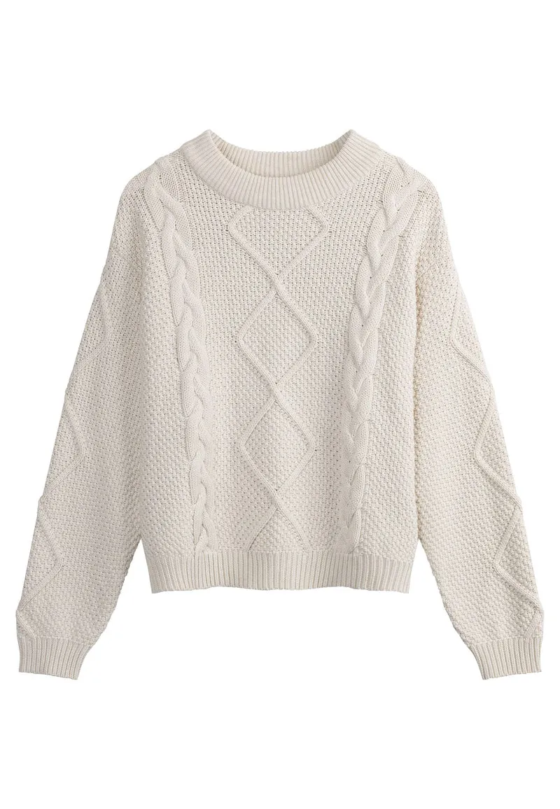 Zopfmuster Strickpullover Style SAMAIRA