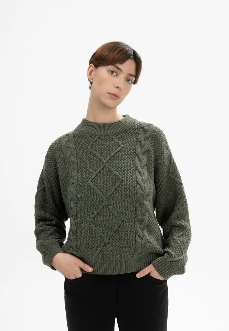 Zopfmuster Strickpullover Style SAMAIRA