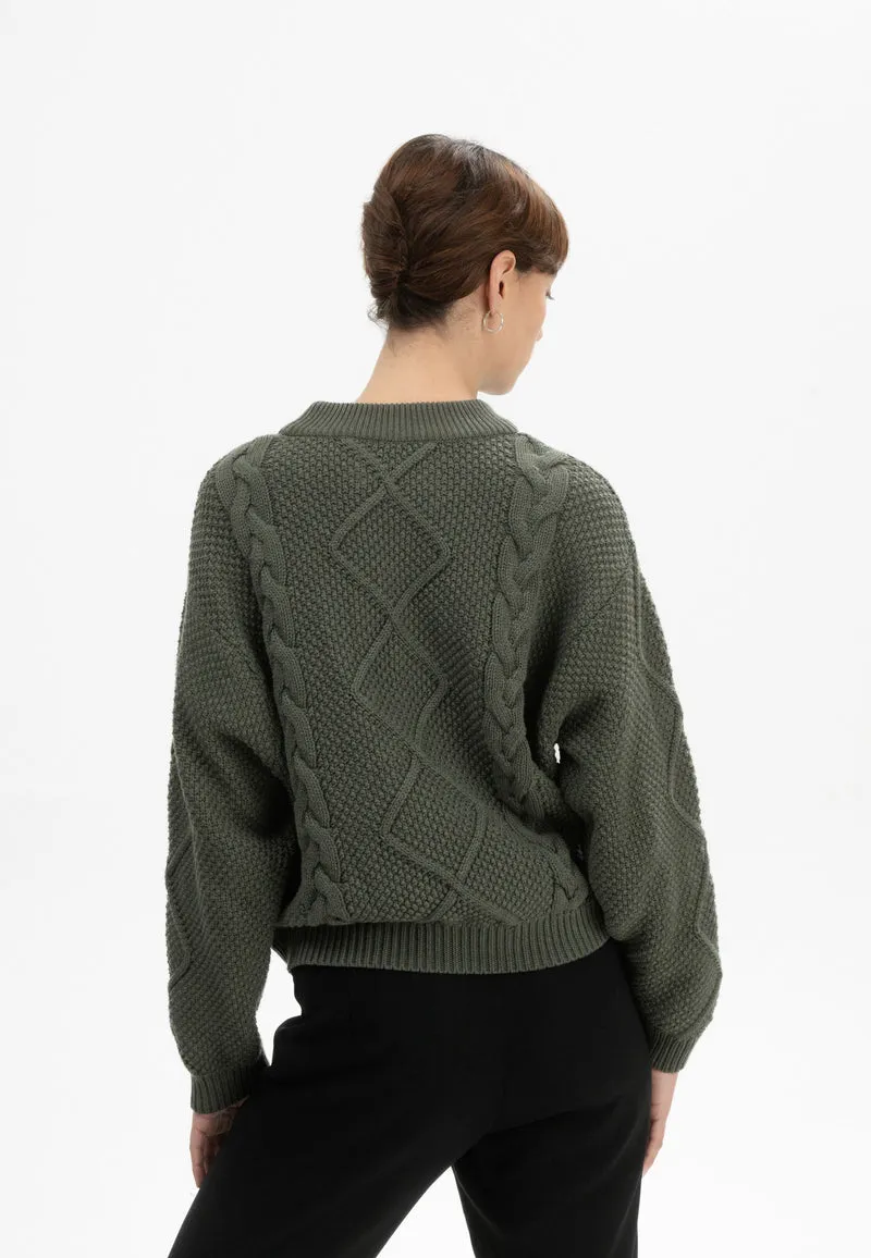 Zopfmuster Strickpullover Style SAMAIRA
