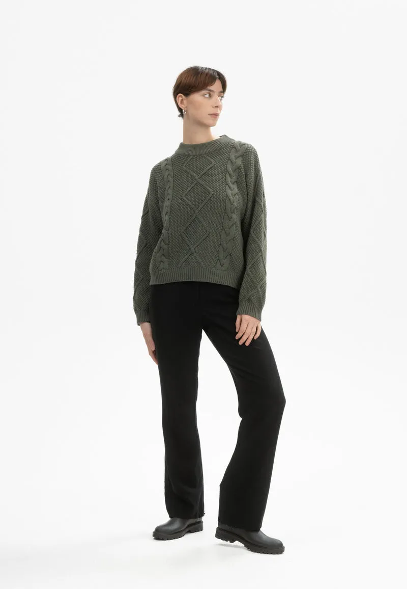 Zopfmuster Strickpullover Style SAMAIRA
