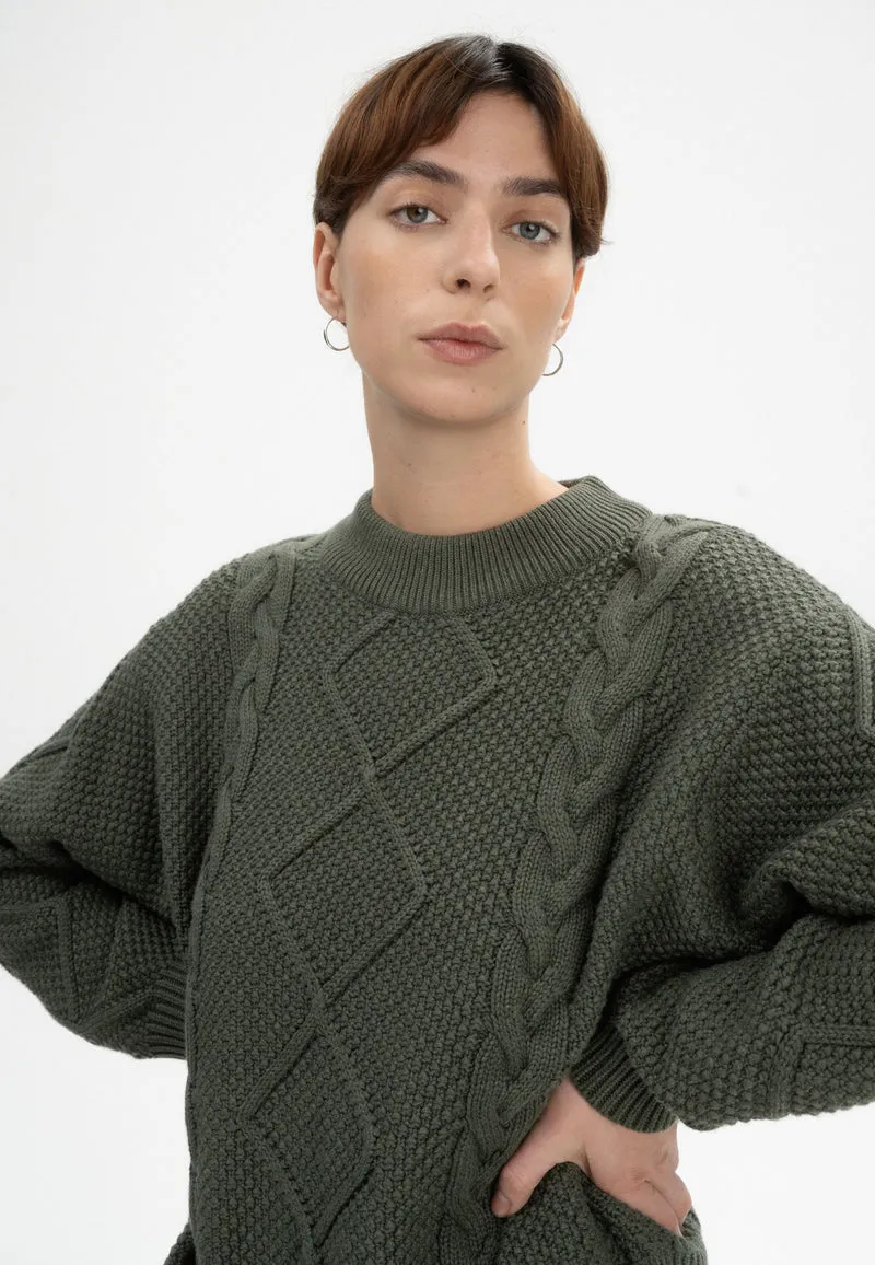 Zopfmuster Strickpullover Style SAMAIRA