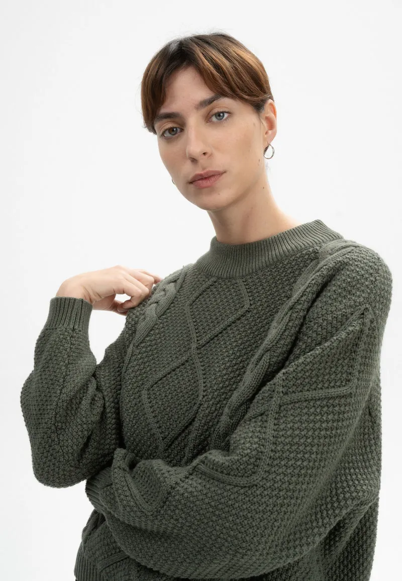 Zopfmuster Strickpullover Style SAMAIRA
