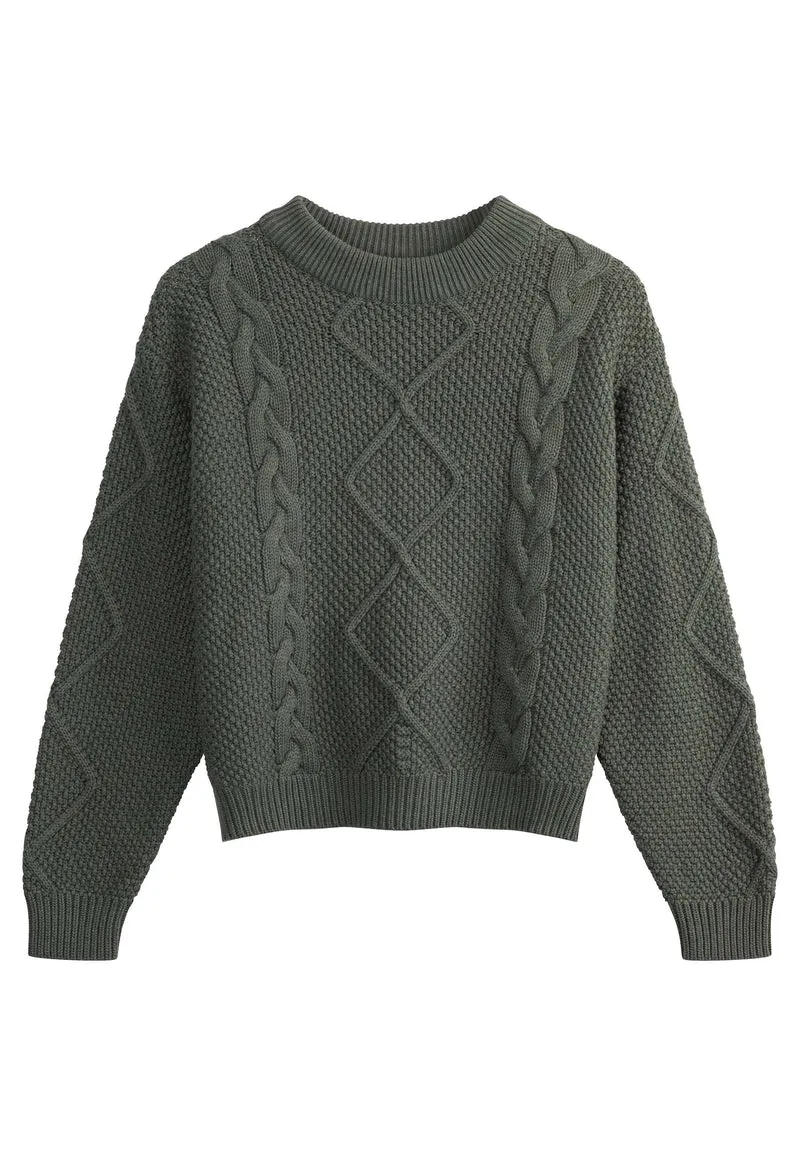Zopfmuster Strickpullover Style SAMAIRA