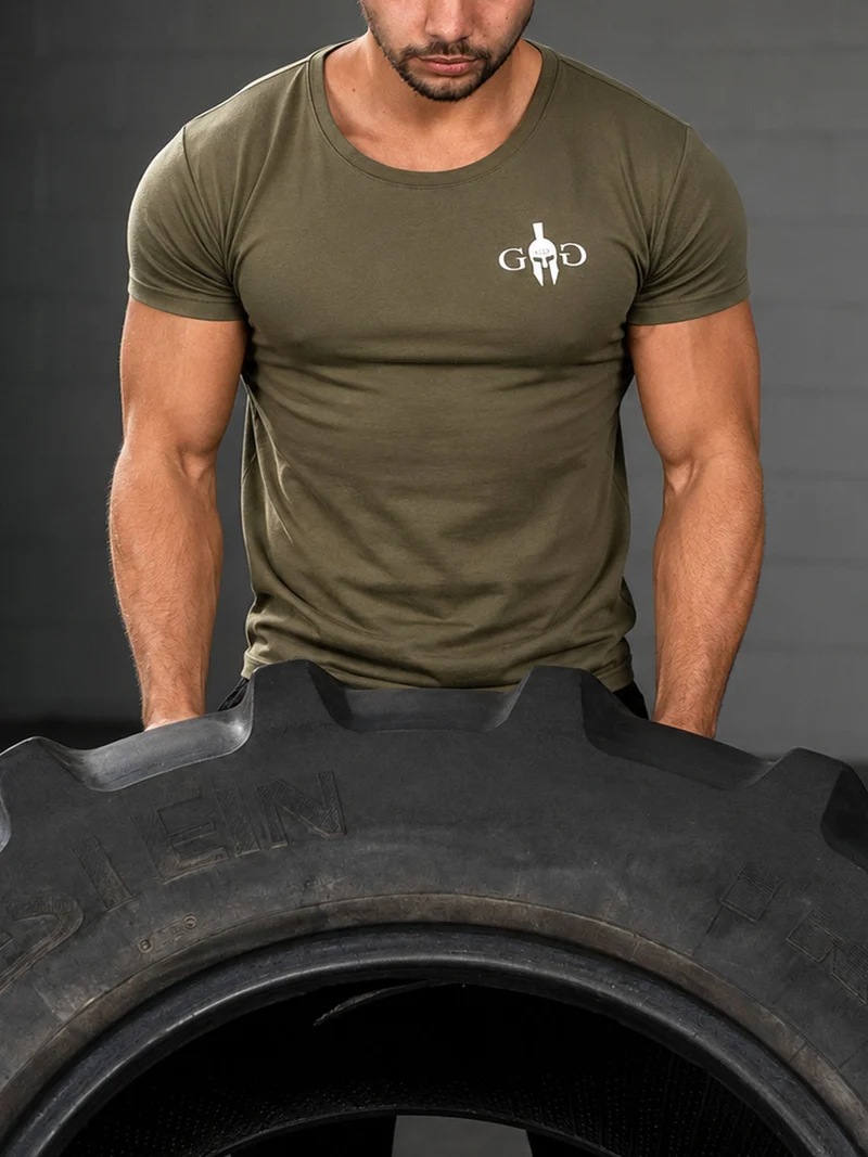 Fitness T-Shirt 'Club' - Olive