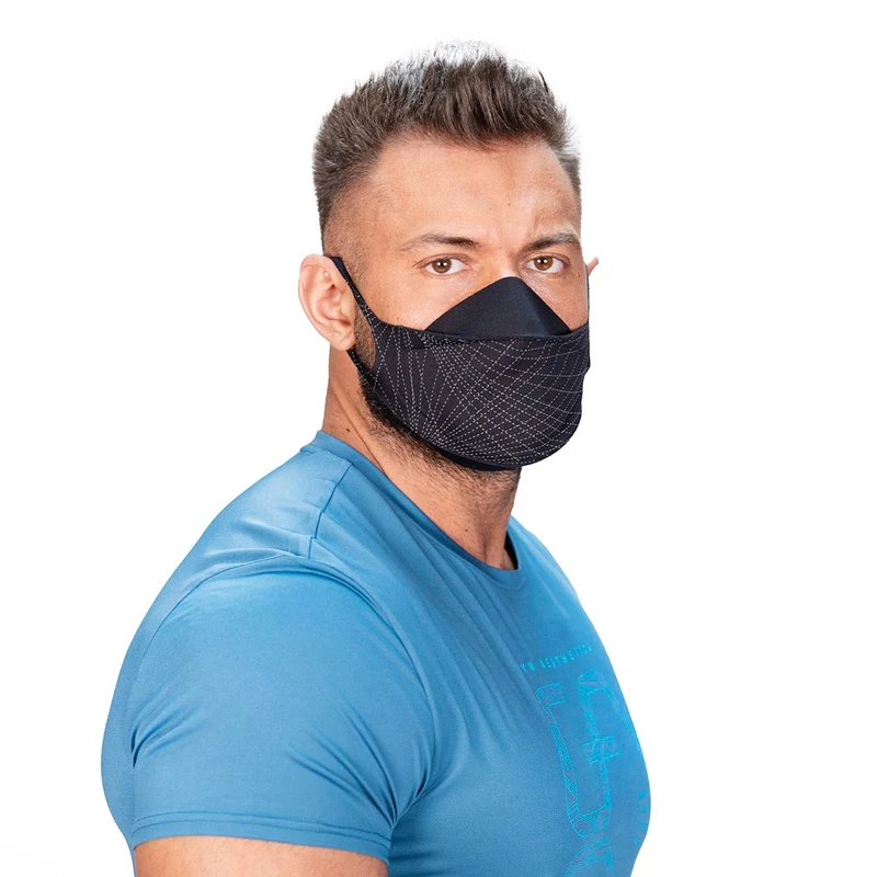 HiQPRO Reusable Mask Powered by airDefender Patented Antimicrobial Technology with printing