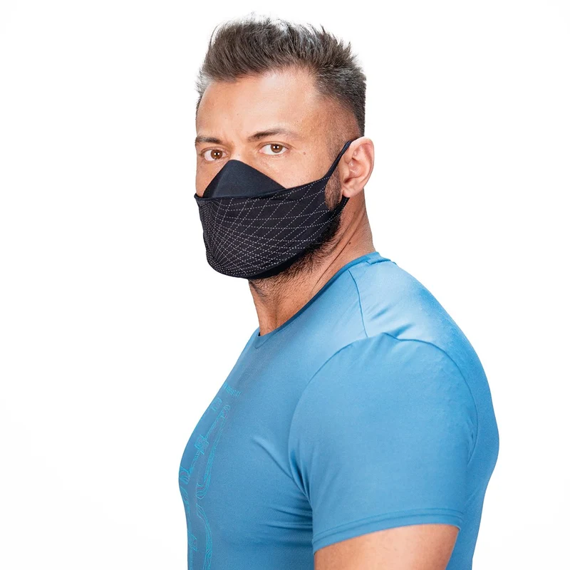 HiQPRO Reusable Mask Powered by airDefender Patented Antimicrobial Technology with printing