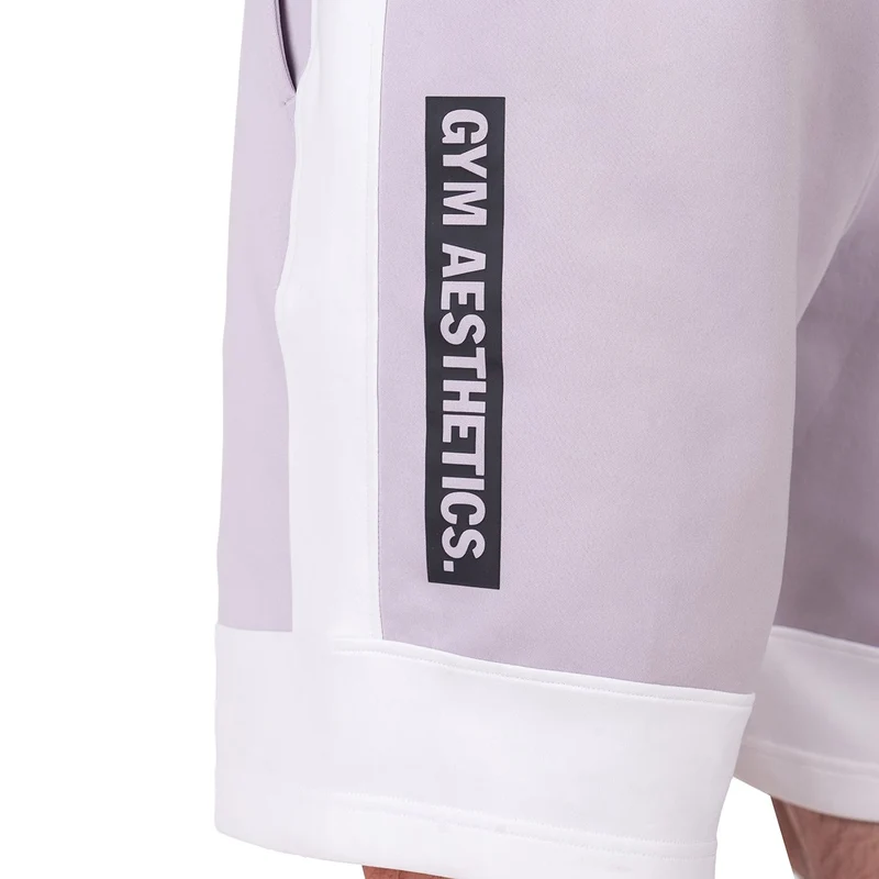 Workout Color Blocking Cotton Touch 9 inch Running Shorts for Men