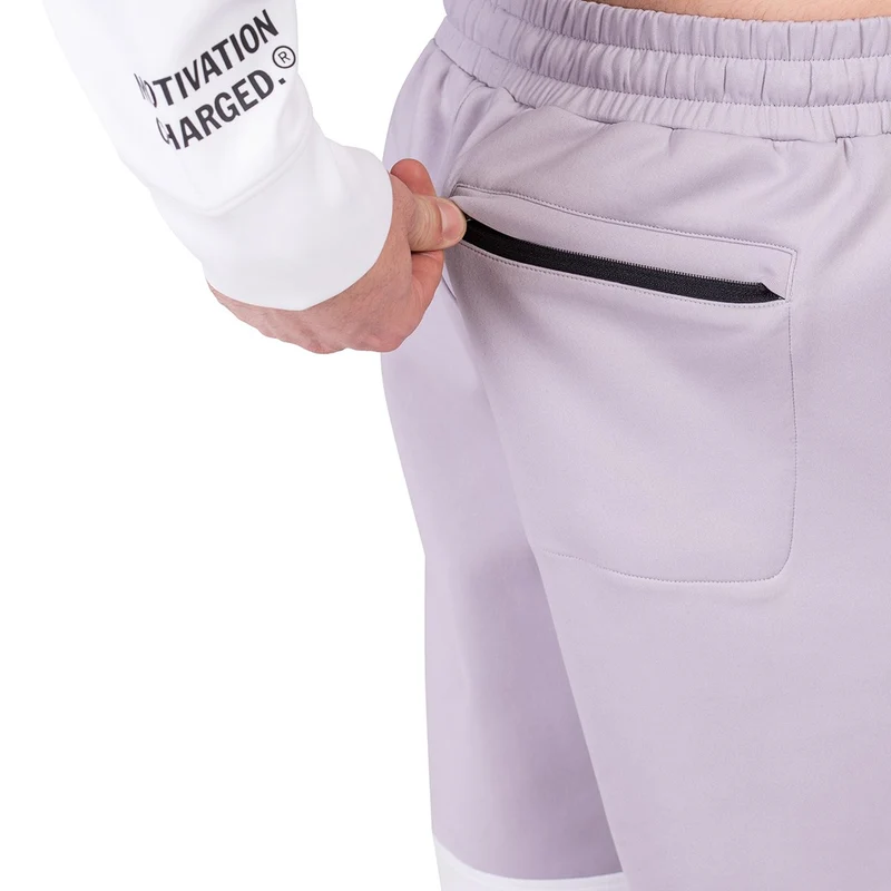 Workout Color Blocking Cotton Touch 9 inch Running Shorts for Men