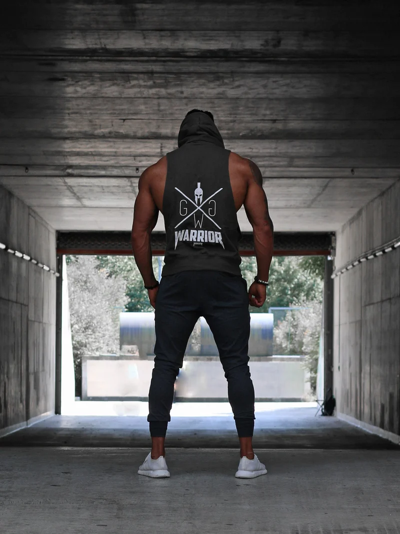 Kapuzen Tank Top 'Warrior' - Olive