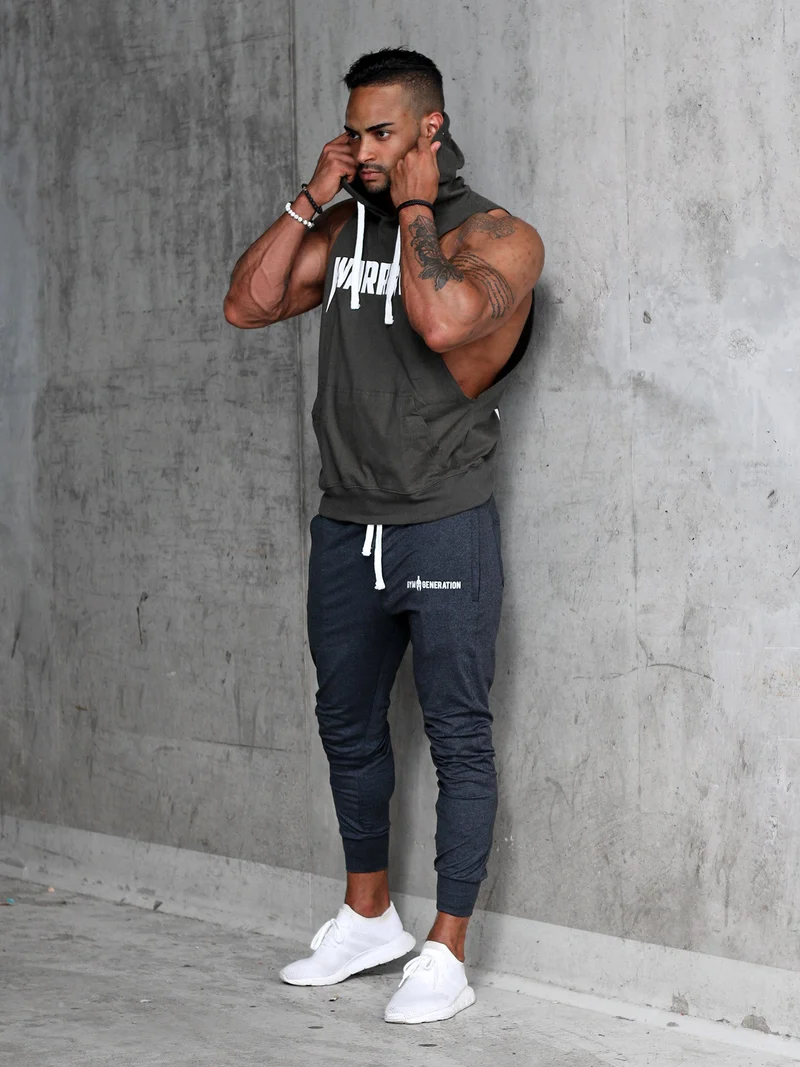 Kapuzen Tank Top 'Warrior' - Olive
