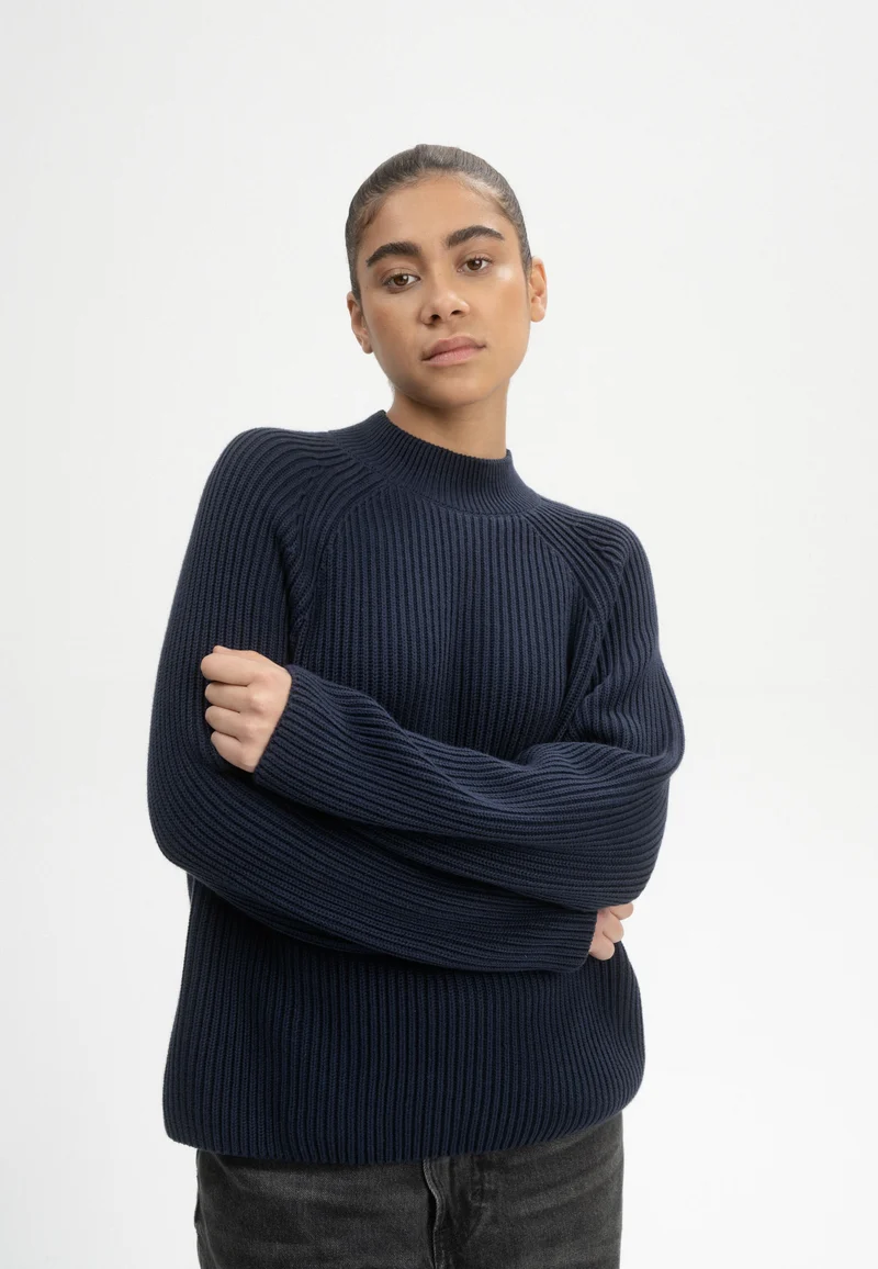 Rippstrick Stehkragenpullover Style ANALAH