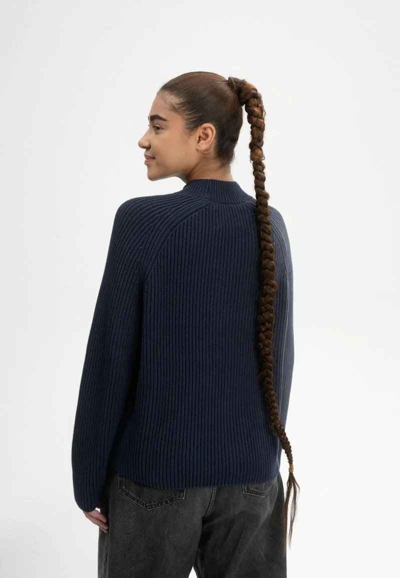 Rippstrick Stehkragenpullover Style ANALAH
