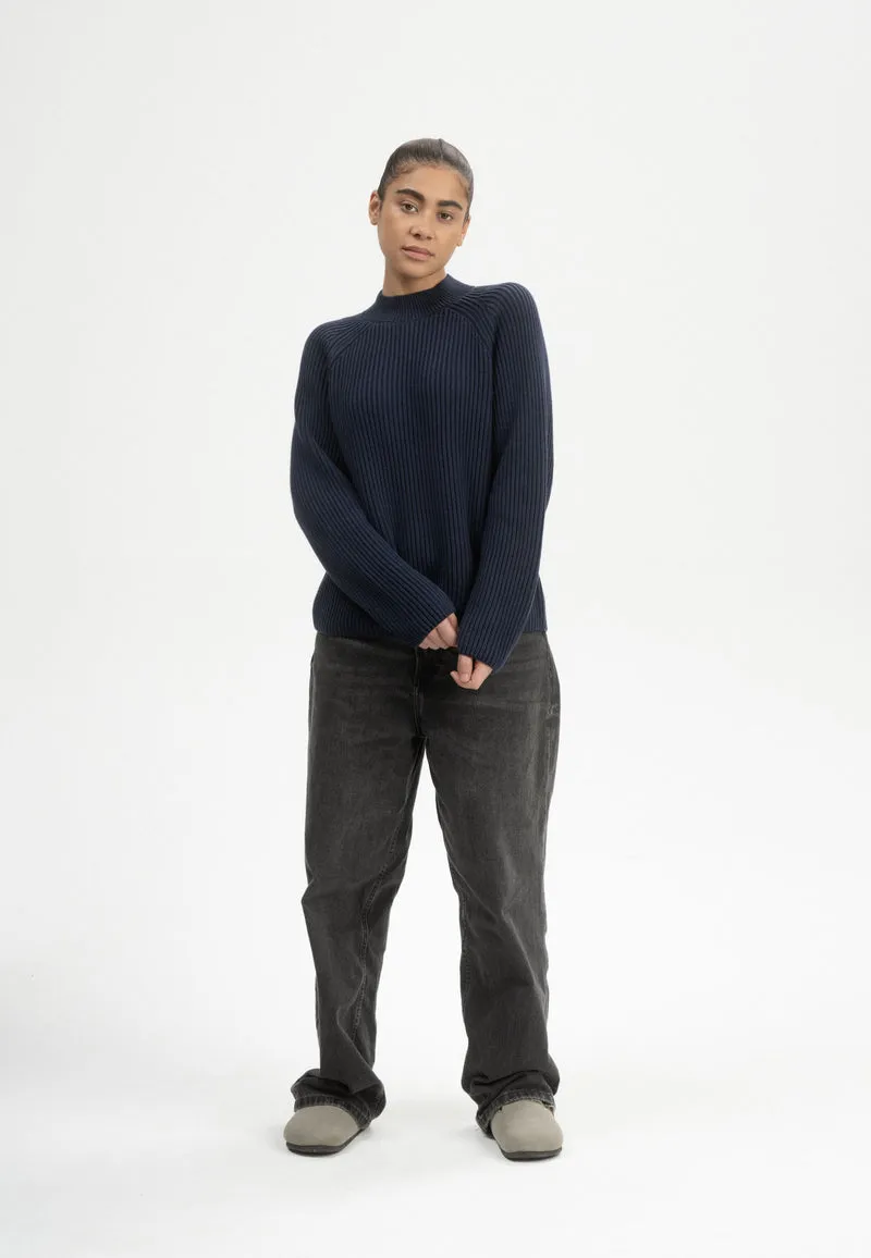 Rippstrick Stehkragenpullover Style ANALAH
