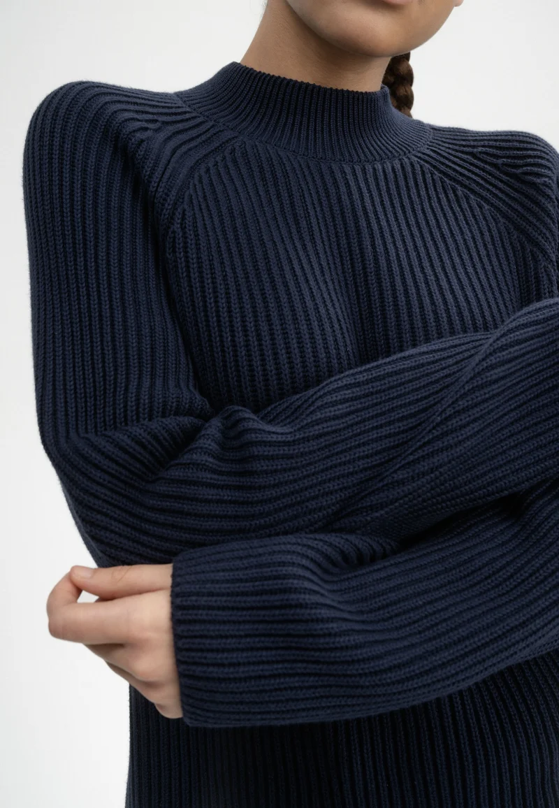 Rippstrick Stehkragenpullover Style ANALAH