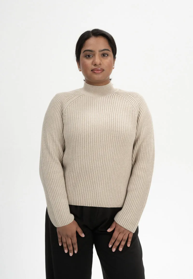 Rippstrick Stehkragenpullover Style ANALAH