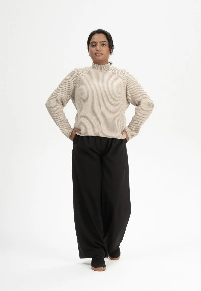 Rippstrick Stehkragenpullover Style ANALAH