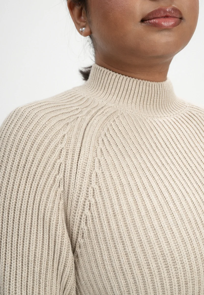 Rippstrick Stehkragenpullover Style ANALAH
