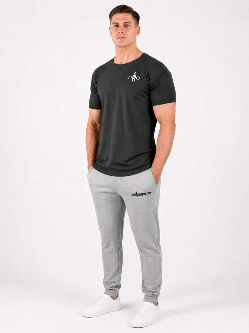 Fitness T-Shirt 'Club' - Dunkelgrau