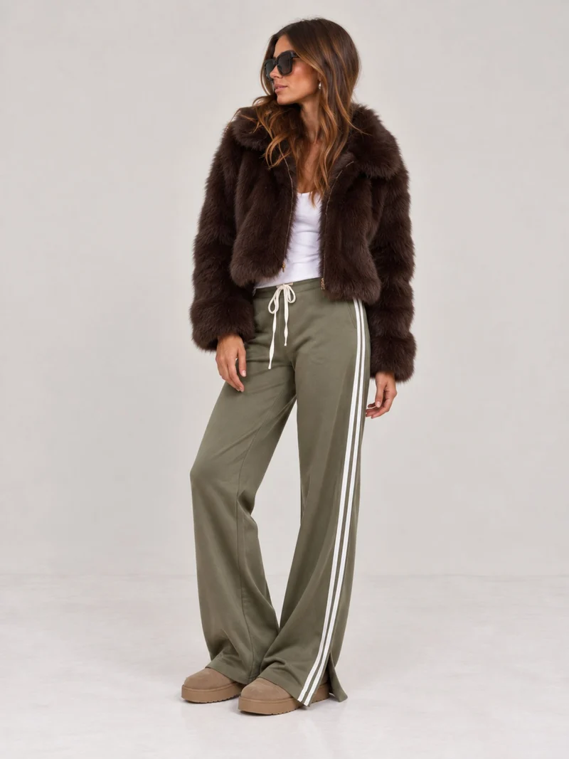 BGLVY - AMBER, Straight Leg, High-Waist, Khaki