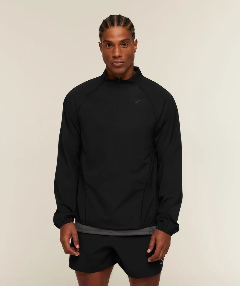 Gymshark Distance 1/4 Zip Jacket - Black