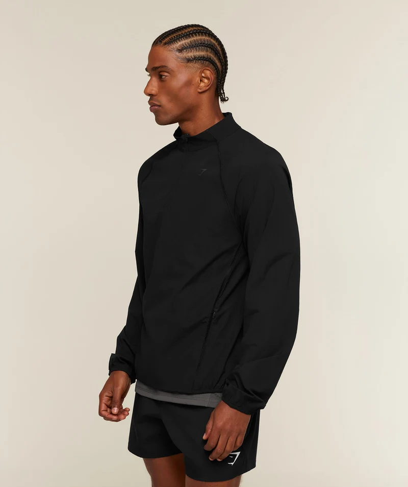 Gymshark Distance 1/4 Zip Jacket - Black