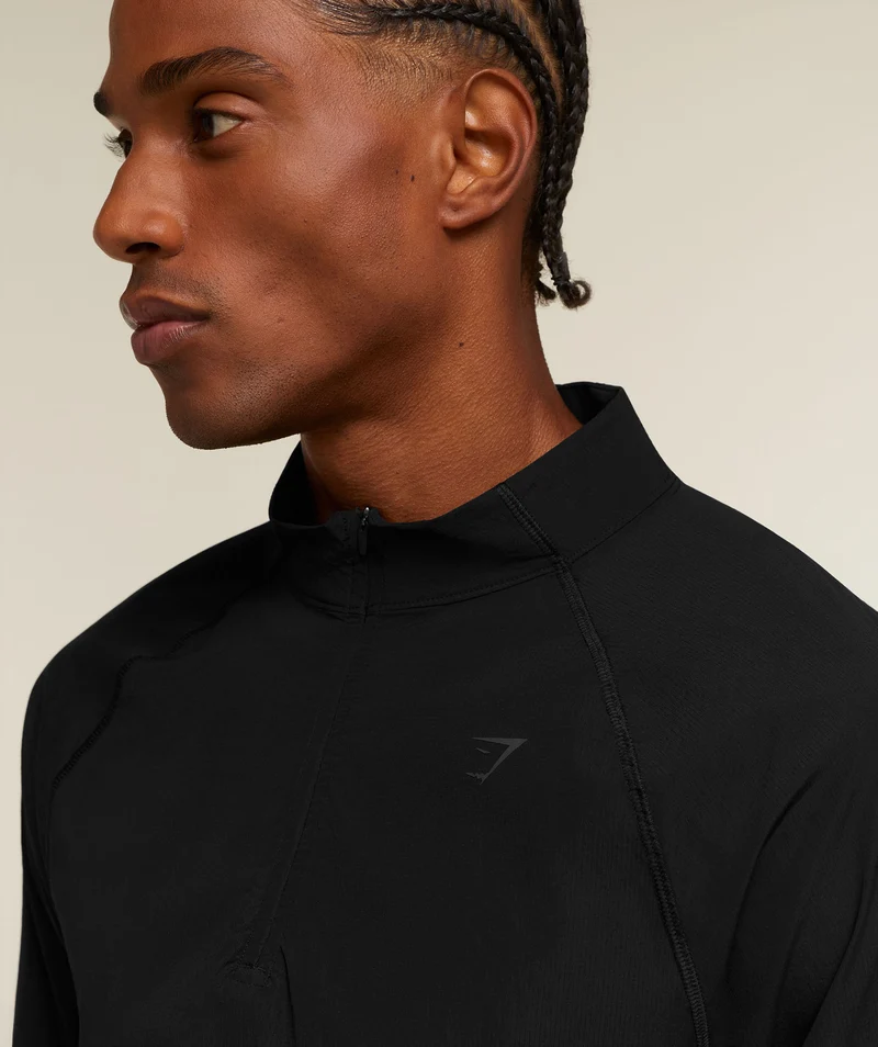 Gymshark Distance 1/4 Zip Jacket - Black