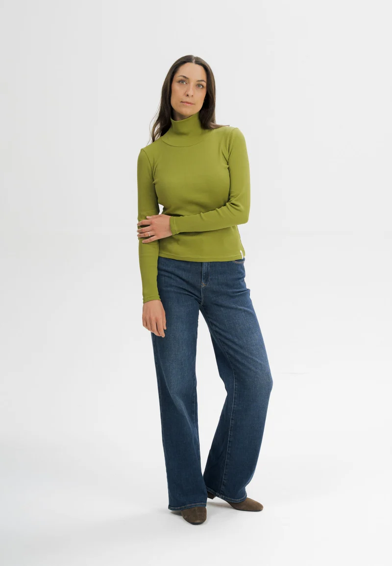 Ripp Rollkragen Langarmshirt Style MUNLI