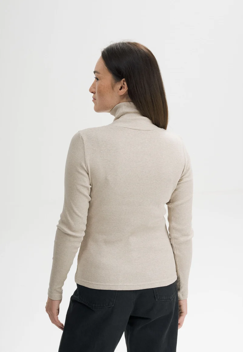 Ripp Rollkragen Langarmshirt Style MUNLI