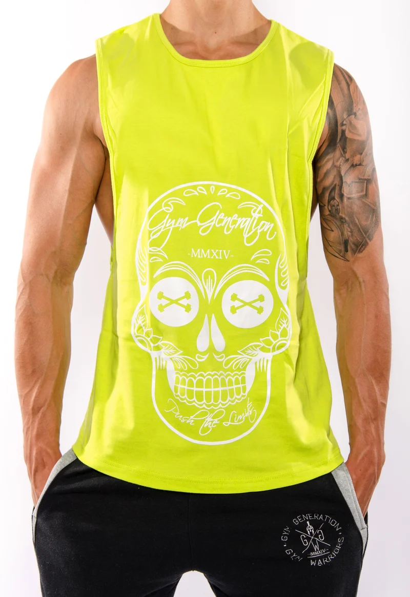 Muscle Tank Top La Catrina - Lime