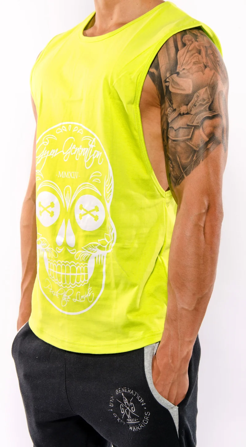 Muscle Tank Top La Catrina - Lime