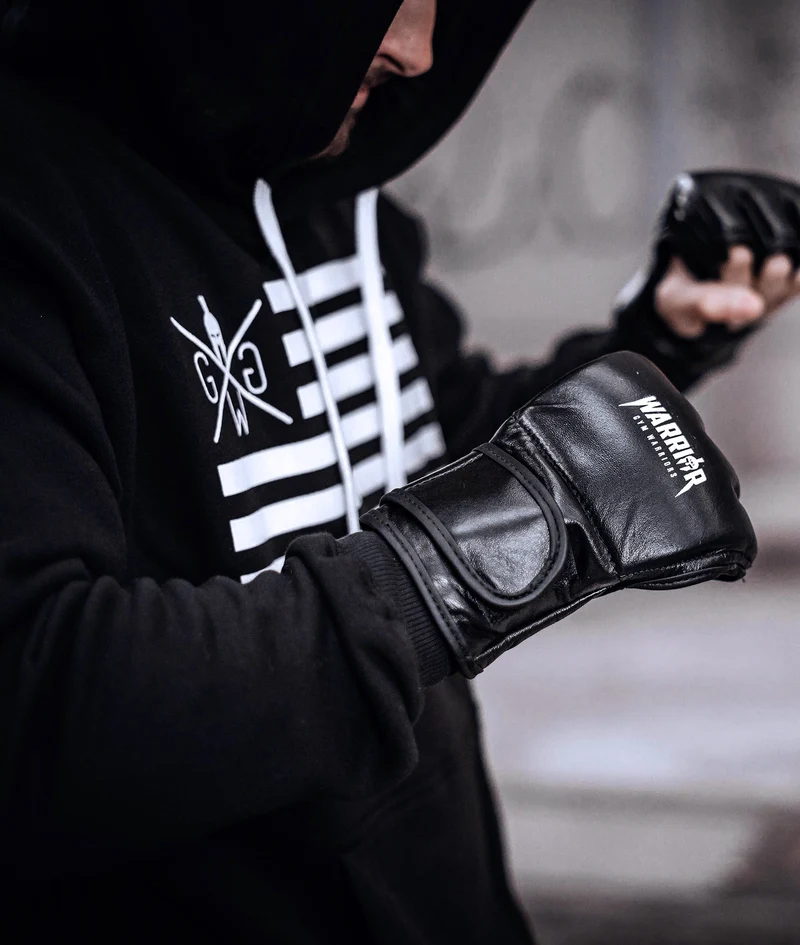 Gym Hoodie 'Flag' - Schwarz