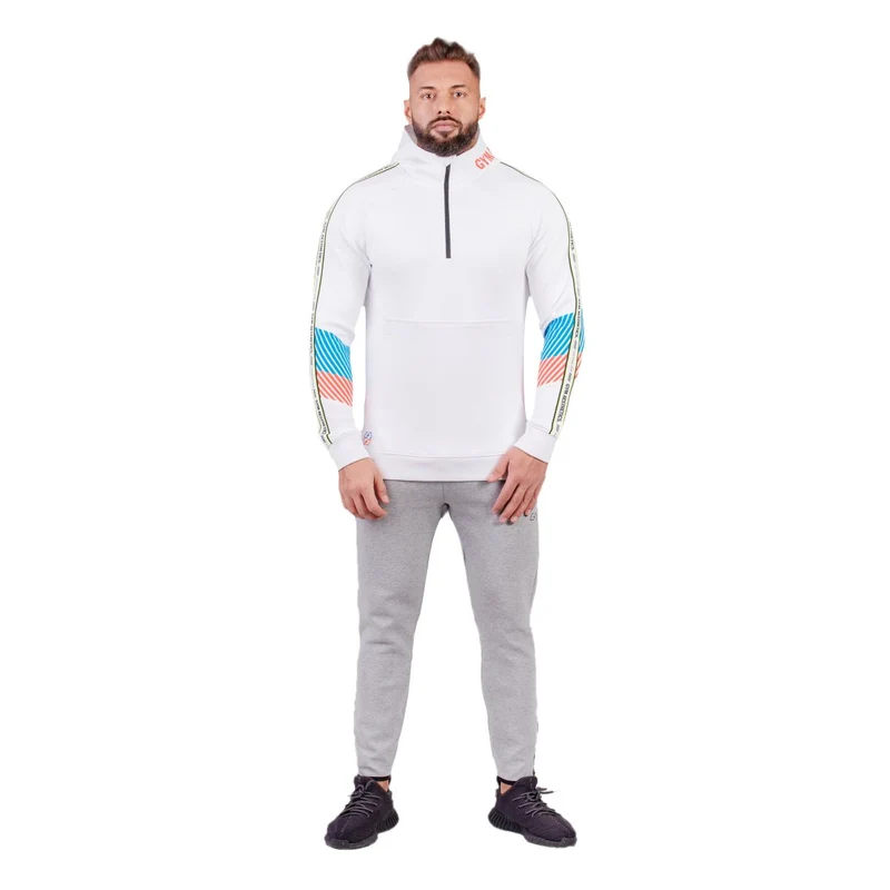 Protection Detachable Mask 1/2 Zip Mock Hoodies for Men