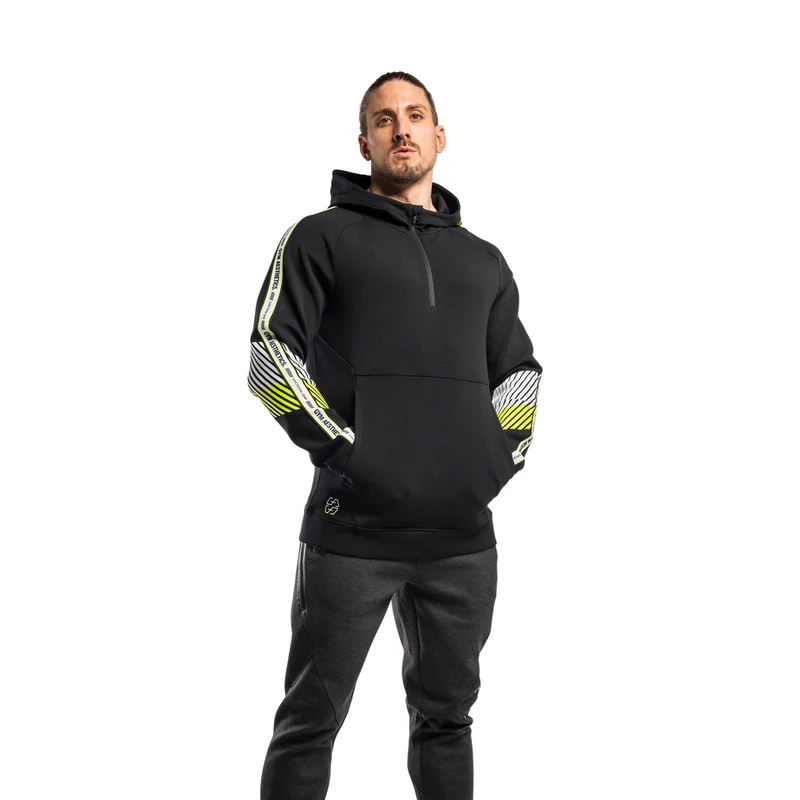 Protection Detachable Mask 1/2 Zip Mock Hoodies for Men