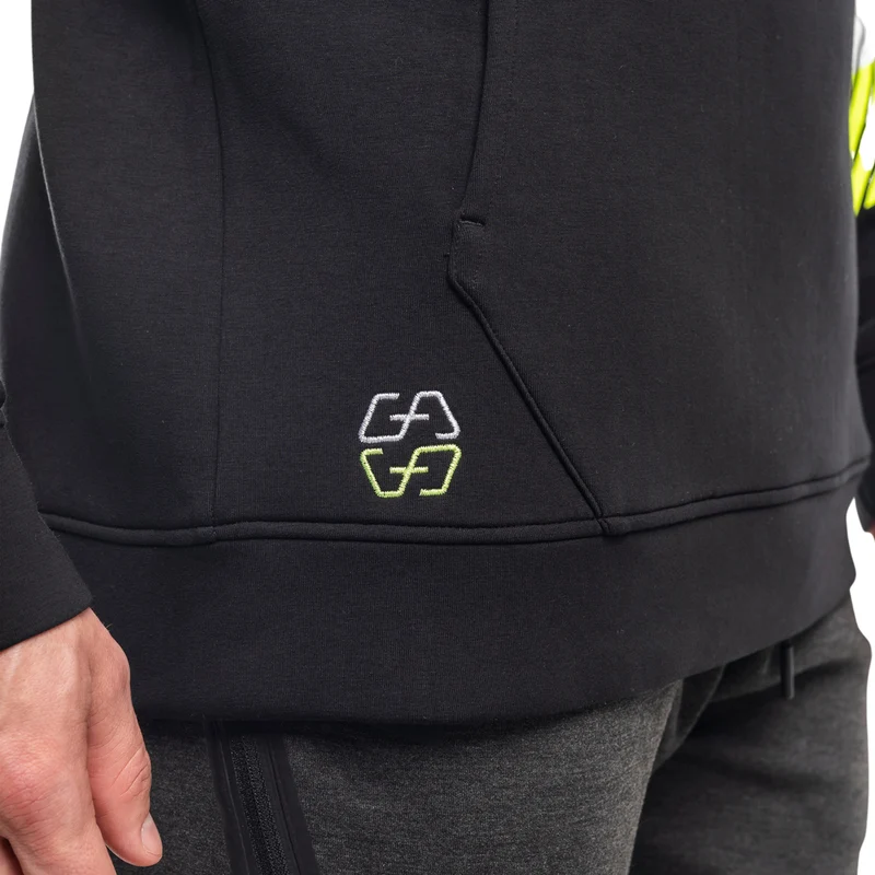 Protection Detachable Mask 1/2 Zip Mock Hoodies for Men
