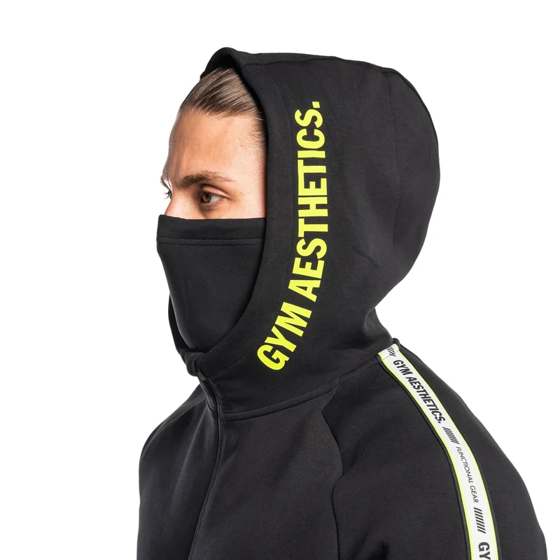 Protection Detachable Mask 1/2 Zip Mock Hoodies for Men