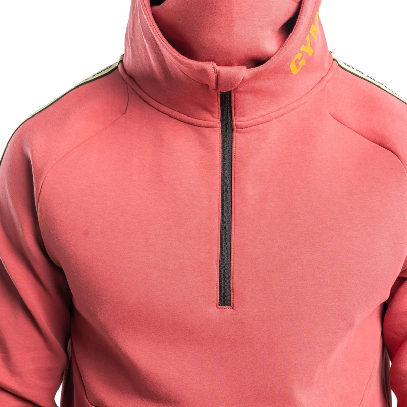 Protection Detachable Mask 1/2 Zip Mock Hoodies for Men