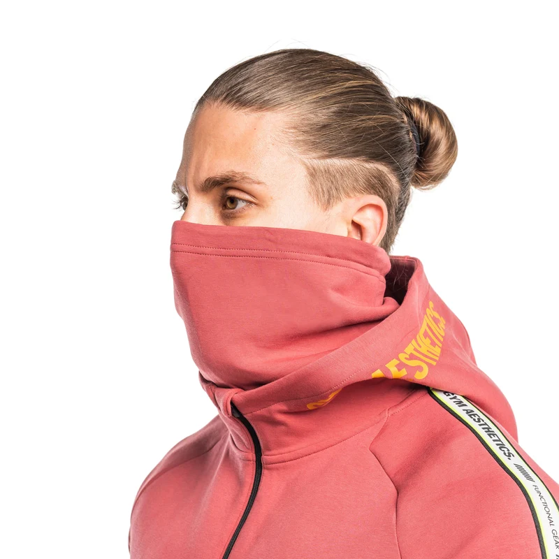 Protection Detachable Mask 1/2 Zip Mock Hoodies for Men