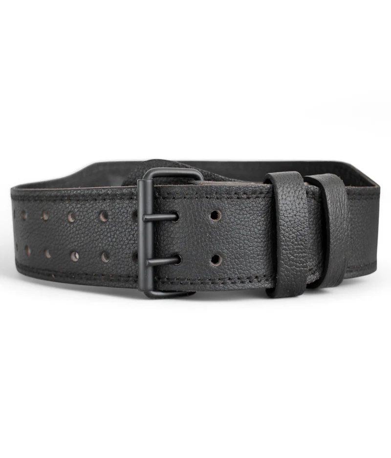 Gewichthebergürtel aus Nappaleder - All Black