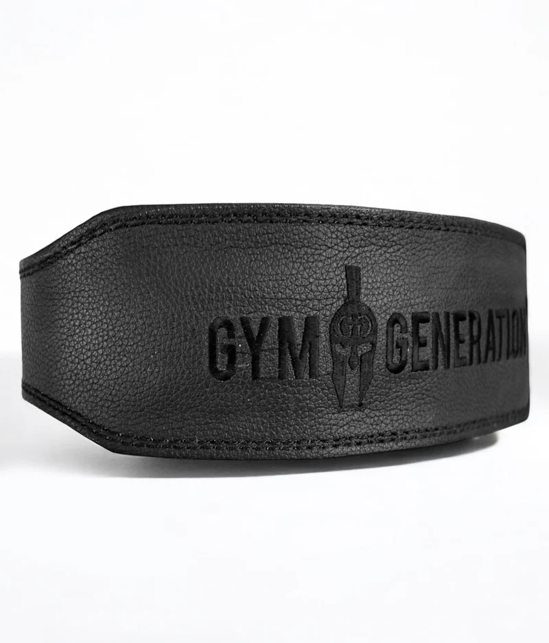 Gewichthebergürtel aus Nappaleder - All Black
