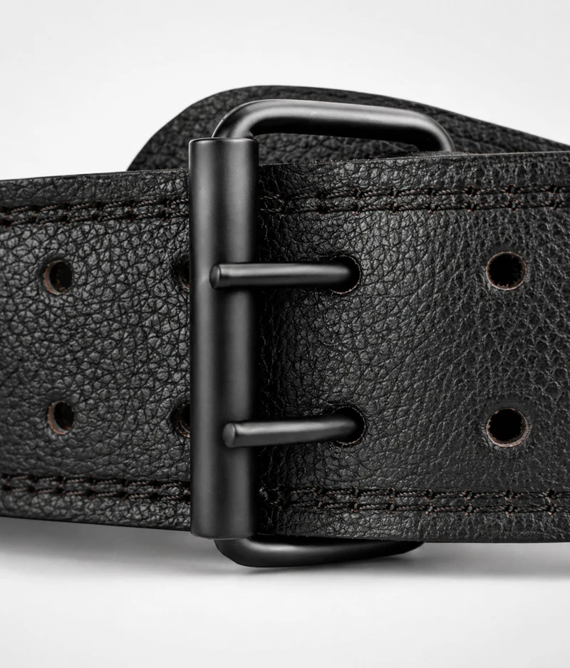 Gewichthebergürtel aus Nappaleder - All Black