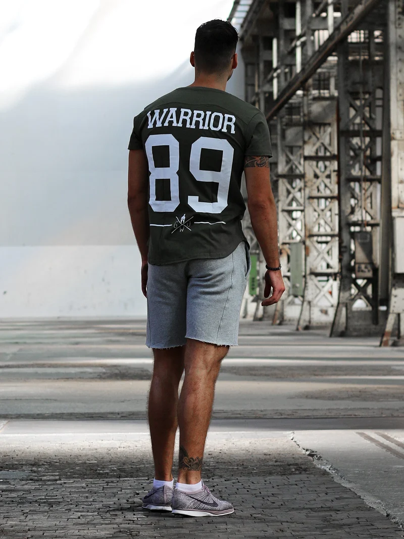 Gym T-Shirt 'Warrior 89' - Olive